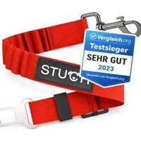 STUCH Autohundegeschirr Universeller Bungee Sicherheitsgurt für Hunde -Passend für alle Autos, Nylon, Längenverstellbar 60-80cm, Universell für jede Hunderasse