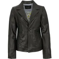 Jilani Lederjacke Evelyn Jilani - Damen Lederjacke Blazer Lammnappa schwarz
