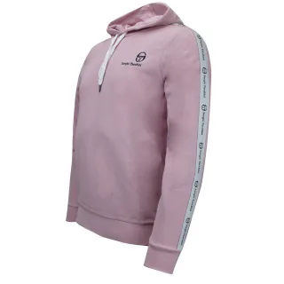 Sergio Tacchini Langarm-Hellrosa-Herren-Hoodie mit Taped Devok