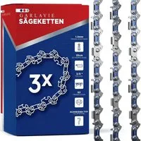 Garlavie Ersatzkette Set mit 3 kettensägenketten, (kompatibel mit vielen Marken, Hochwertige motorsägenkette)