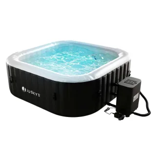 Juskys Whirlpool, Schwarz, Kunststoff, 185x65x185 cm, Freizeit, Pools und Wasserspaß, Whirlpools