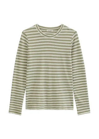 Marc OPolo Casual - Gestreiftes T-Shirt regular Bright Green - Gr. - XS