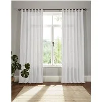 OTTO home Vorhang Elby 1 (1 St), Schlaufen, halbtransparent, Jacquard, transparent, basic, monochrom, bis 295 cm Länge
