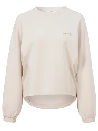 eiszeit - Pullover Rundhals 1/1 Arm Stickerei powder - Gr. - 46