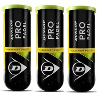 Dunlop Padelball Dunlop Pro Paddelball, Gelb, 3 Stück Insgesamt 9 Bälle (9-St)