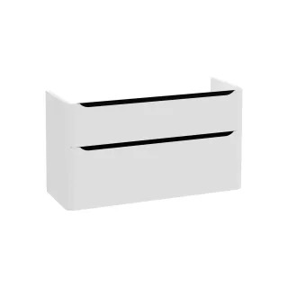 VitrA New Integra Round Waschtischunterschrank mit 2 Vollauszügen 117 x 45 x 65 cm Matt,70038 70038