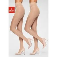 LASCANA Stützstrumpfhose 70 DEN (Packung 2 St) mit verstärktem Höschenteil
