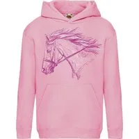 Baddery Kapuzenpullover Pferde Hoodie Mädchen: "My Horse", hochwertiger Siebdruck