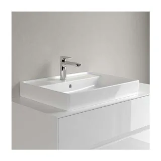 Villeroy & Boch Collaro Waschtisch 4A336001 mit Hahnloch und Überlauf, 60x47cm, weiß