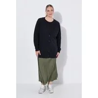 MIAMODA Strickjacke Long-Strickjacke Regular Fit V-Ausschnitt