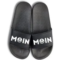 Youth Designz Moin Anker Unisex Badelatschen Flip Flops Badeschuh mit lustigen Spruch für Herren & Damen