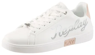 Replay Sneaker Schnürschuh, Halbschuh, Freizeitsneaker mit glitzerndem Logoschriftzug