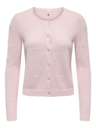 ONLY - ONLLUNA LS O-NECK CARDIGAN KNT Pale Lilac - Gr. - L