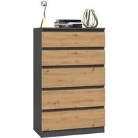 Raumhirsch Furniture Kommode Sideboard 70 cm breit (Maße 40 x 70 x 110 cm, 5 Schubladen), verschiedene Farben