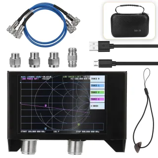 Original SAA-2N NanoVNA V2 3GHz 2.2 Version 3000mAh Battery Vector Network Analyzer Kit HF VHF UHF Antenna Analyzer 4Inc