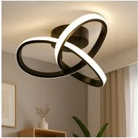 ZMH LED Deckenleuchte Wohnzimmer 3 Blatten verflochten 25/34/40CM Modern für Schlafzimmer, Augenschutz, Einfache Installtion, LED fest integriert, Warmweiß 3000K, LED fest integriert