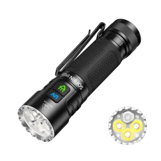 Sofirn SR23 LED UV Flashlight 3300 Lumens 365nm Dual Light Source Type-C Rechargeable Magnetic Tail IP68 Waterproof 2170