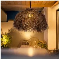 esotec LED-Hängeleuchte Solar Hängeleuchte Luxor 58x21cm warmweiß Akku Solarmodul IP44 102287, LED fest integriert, warmweiß, solarbetriebene Hängeleuchte