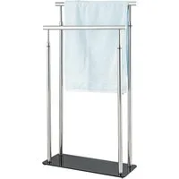 bremermann Handtuchhalter Stand-Handtuchhalter freistehend, 2 Stangen, Handtuchständer