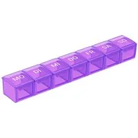 Wellgro Pillendose Große Tablettenbox für 7 Tage mit Druckverschluss