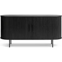 Liadomo Sideboard Uriel, Kommode, Stauraummöbel, 140 oder 180 cm Breite, Furnier in Echtholz, Schiebetüren, Lamellen-Optik, vier Farben