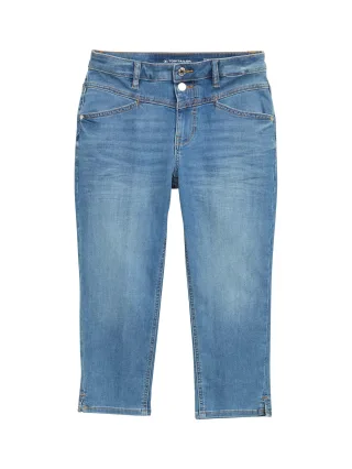 Tom Tailor - TTKATE SLIM CAPRI Jeans light stone wash denim - Gr. - 36