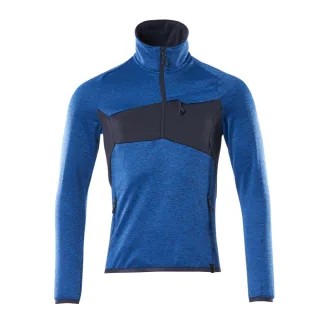 MASCOT Herren Fleecepullover mit kurzem Reißverschluss ACCELERATE Azurblau / Schwarzblau 3XL - 18003-316-91010-3XL