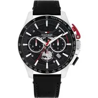 Tommy Hilfiger Chronograph BANK 1792258, Quarzuhr, Armbanduhr, Herrenuhr, Lederarmband, analog, Tag