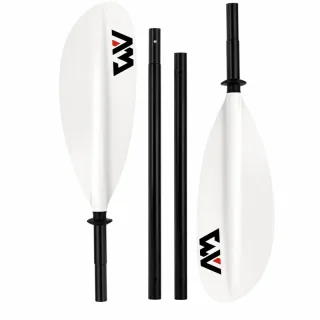 [EU Direct] AQUA MARINA Kayak Paddle 4 Piece 230-240cm Aluminum Fiberglass Shaft PP PC Blade Ergonomic Grip Corrosion Re