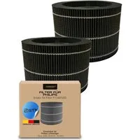 Comedes Filter-Set 2er-Set einsetzbar statt Philips FY3401/00, Zubehör für AC3420/10, AC3421, AC3430