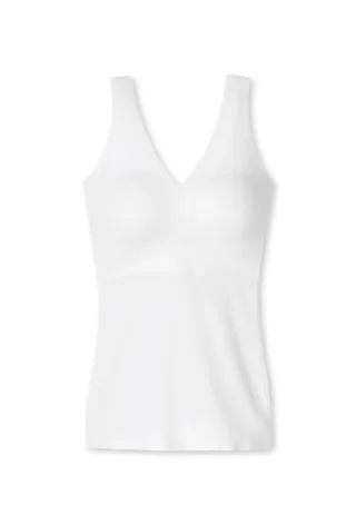 SCHIESSER - Top mit Pads weiss - Gr. - 46