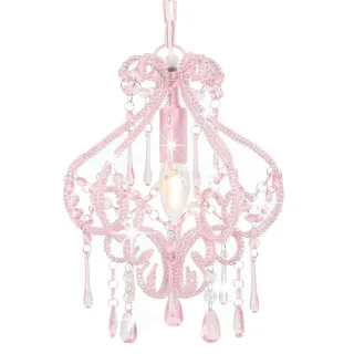 vidaXL Deckenleuchte, Pink, Metall, Rund, 4x32x24 cm, Lampen & Leuchten, Innenbeleuchtung, Dekoleuchten, Dekoleuchten