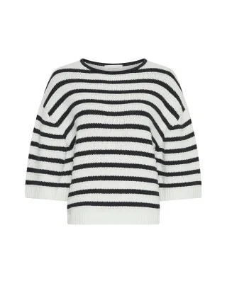 msch copenhagen - MSCHLeika Jillena 3 4 Pullover STP egret sky cap - Gr. - L/XL