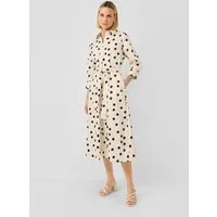 s.Oliver Midikleid Kleid Elastisches Baumwollkleid mit Viskosefutter