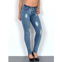 ESRA Skinny-fit-Jeans S600 Damen Skinny Fit Jeans Hose High Waist bis Übergröße