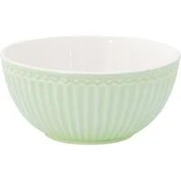 Greengate Müslischale Alice Müslischale pale green 14 cm, Steinzeug, (Schüsseln & Schalen)