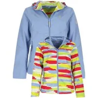 Leitfeuer Regenjacke 50905 Damen Wendejacke mit Kapuze - Outdoor-Jacke unifarben & bunt gestreift