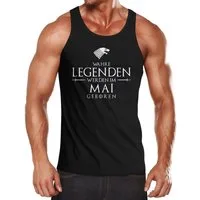 MoonWorks Tanktop Herren Tanktop Wahre Legenden werden im [object Object] geboren Fun-Shirt Moonworks® mit Print
