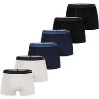 VIP Retro Boxer Premium Jersey Stretch - 6er Set - Boxershorts - Multipack - Uni (6-St) Unterwäsche Männer Herren Retroshorts Baumwoll-Mix Unterhosen 6-Pack