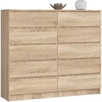 Raumhirsch Furniture Kommode mit 10 Schubladen 138 cm breit Holz Schrank, (viele Farbvarianten - Maße: 138 x 121 x 40 cm) - Hochwertig & stabil