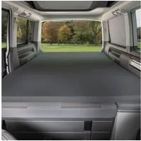 BLACK FOREST FOX Spannbettlaken Spannbettlaken VW Faltbett T7 California Beach OEKO-TEX® Grau, Baumwolle, Gummizug: rundum, passgenau