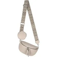 EAAKIE Gürteltasche Bauchtasche Umhängetasche Crossbody-Bag Kunstleder Italy-Design, als Schultertasche, CrossOver, Umhängetasche tragbar