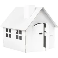 FOLDZILLA Spielhaus XXL Spielhaus weiß zum Bemalen / Bekleben, Einfacher Aufbau ohne Werkzeug