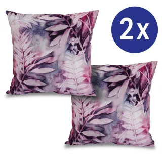 2 x Dekokissen rosa jungle 50 x 50 cm