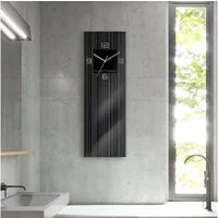 Bruno Banani Wanduhr Thin Stripes auf Glas (wahlweise mit Quarz- oder Funkuhrwerk, lautlos ohne Tickgeräusche)