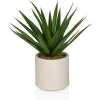 Kunstpflanze Agave Künstliche Pflanze im Topf Höhe 45.0 cm Agave, hjh OFFICE, Höhe 45.0 cm, Künstliche Zimmerpflanze Agave im beigen Kunststoff-Topf