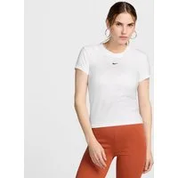 Nike Kurzarmshirt W NSW NK CHLL KNT MD CRP WHITE/BLACK
