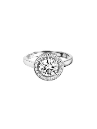 Julie Julsen Ring 925 Silber rhodiniert Zirkonia weiß