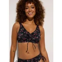 bonprix Bustier-Bikini-Top, mit floralem Print, aus Polyamid und Elasthan