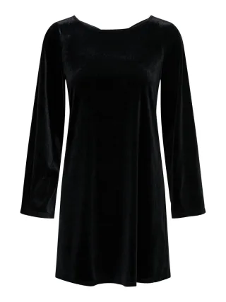 JDY - Samtkleid mit Schleife - Jdyvictory schwarz - Gr. - S